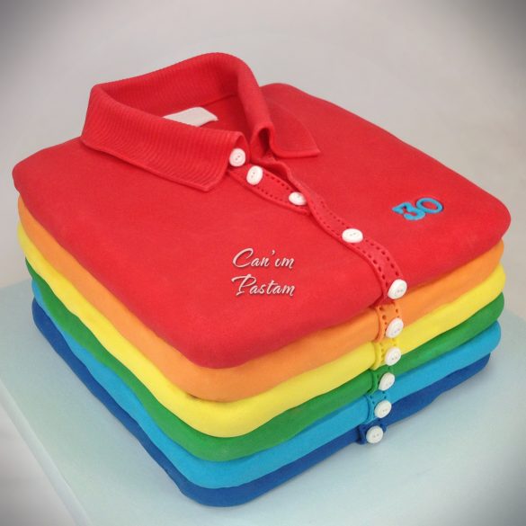 T-shirt cake Rainbow Cake