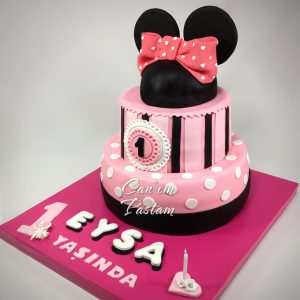 Minnie Mouse Cake Mini pasta 1 yaş pastası